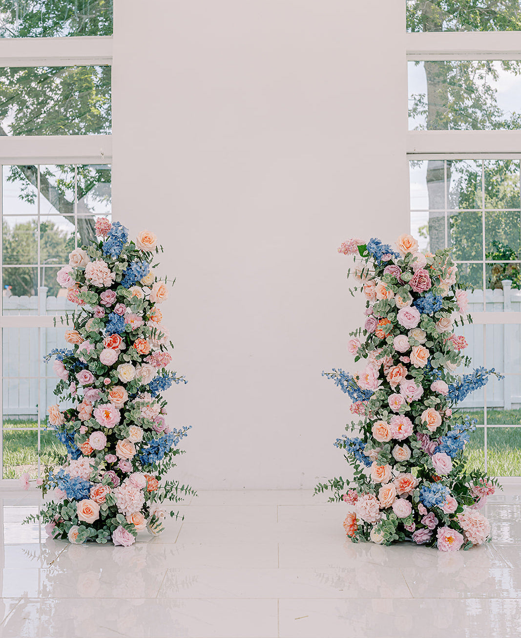 Opal Floral Pillars